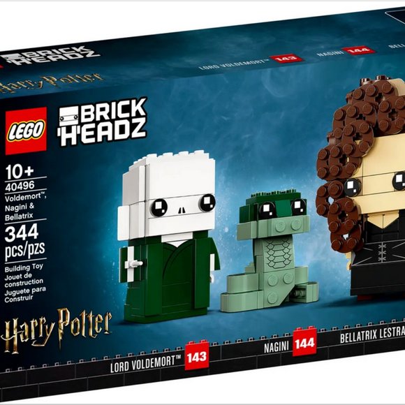 NIB Lego Harry Potter Brickheadz Voldermort Nagini Bellatrix - Retired Set 40496 - Picture 1 of 9